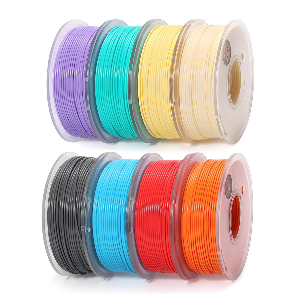 PLA Filament 1.75mm, Planet Explorer 8-Color Mini Spool Bundle, 250g Each, High-Speed PLA, +/-0.02mm Accuracy, Easy-to-Print.