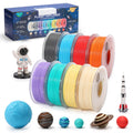 PLA Filament 1.75mm, Planet Explorer 8-Color Mini Spool Bundle, 250g Each, High-Speed PLA, +/-0.02mm Accuracy, Easy-to-Print.