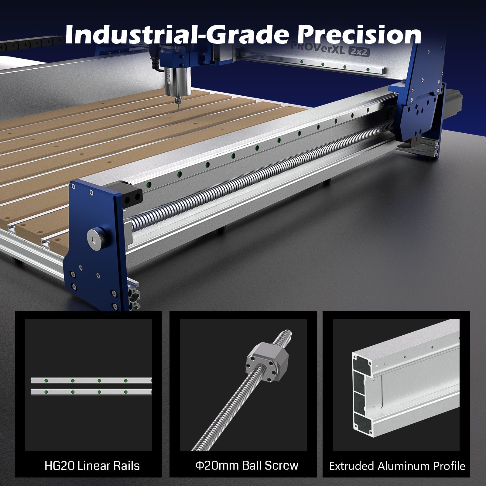 PROVerXL 2x2 CNC Router – Professional Grade Precision & Pre-Assembled Modular Design
