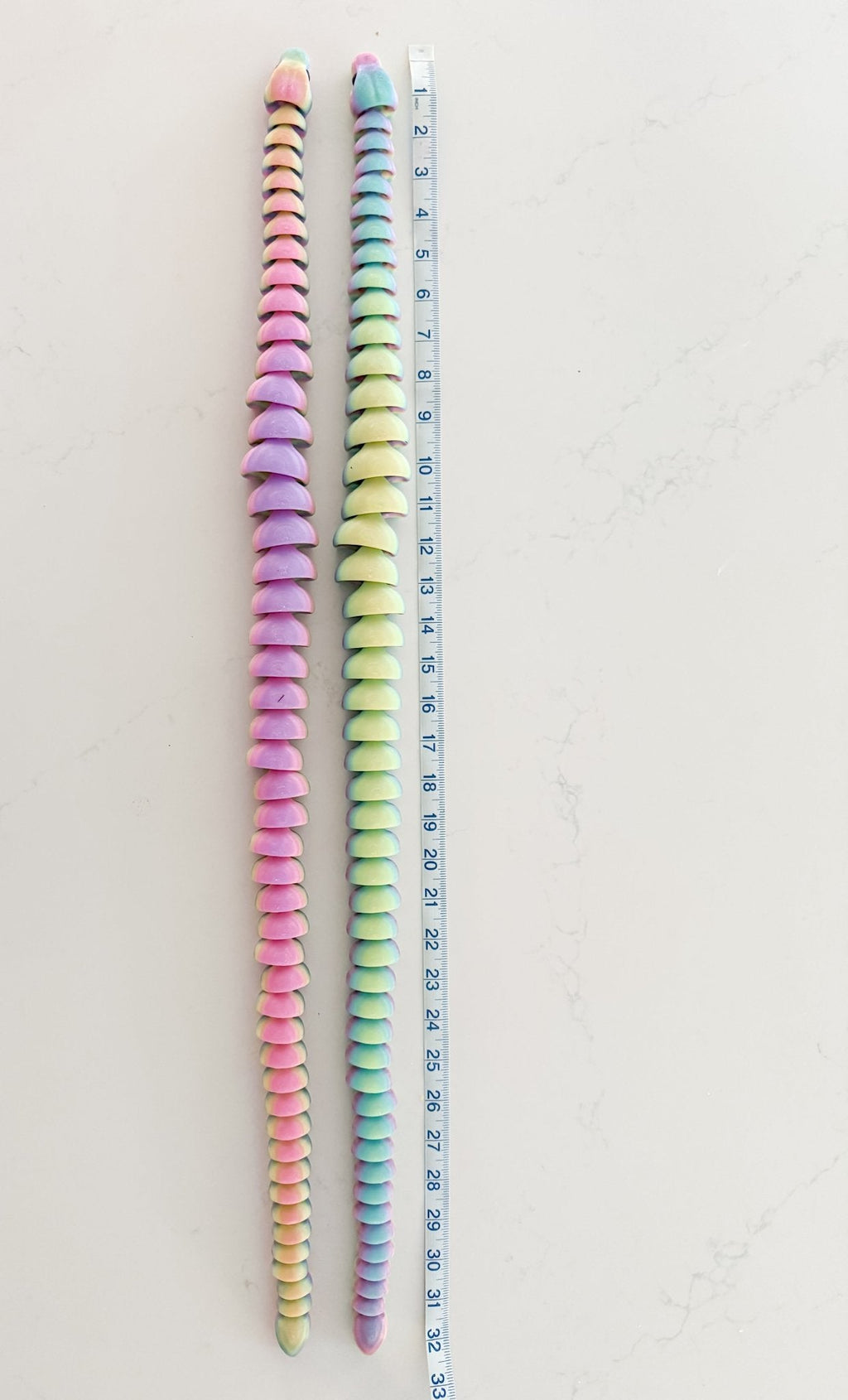 32" Articulated 3D Printed Snake – Fidget Toy, Flexible Sensory Gift