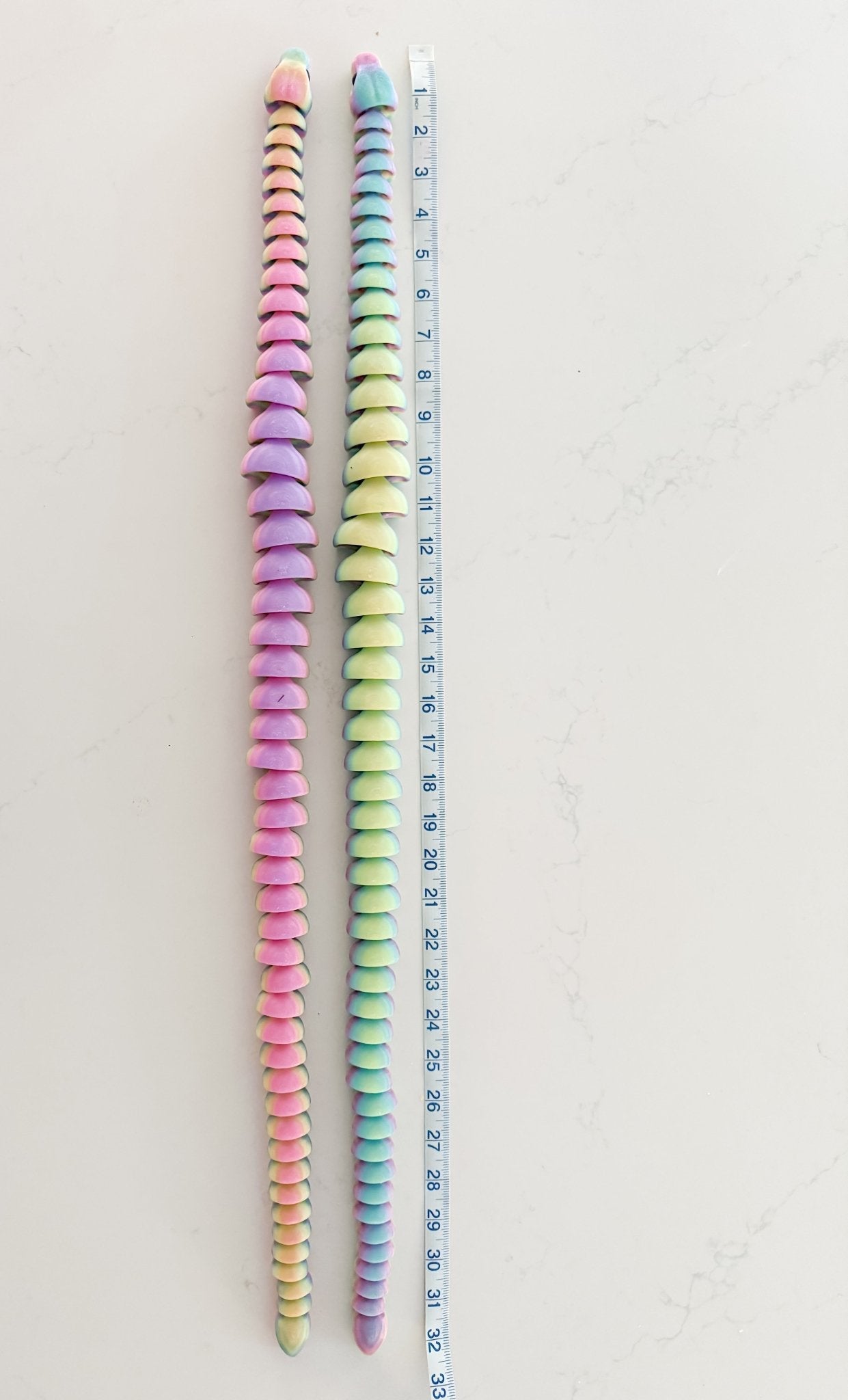 32" Articulated 3D Printed Snake – Fidget Toy, Flexible Sensory Gift