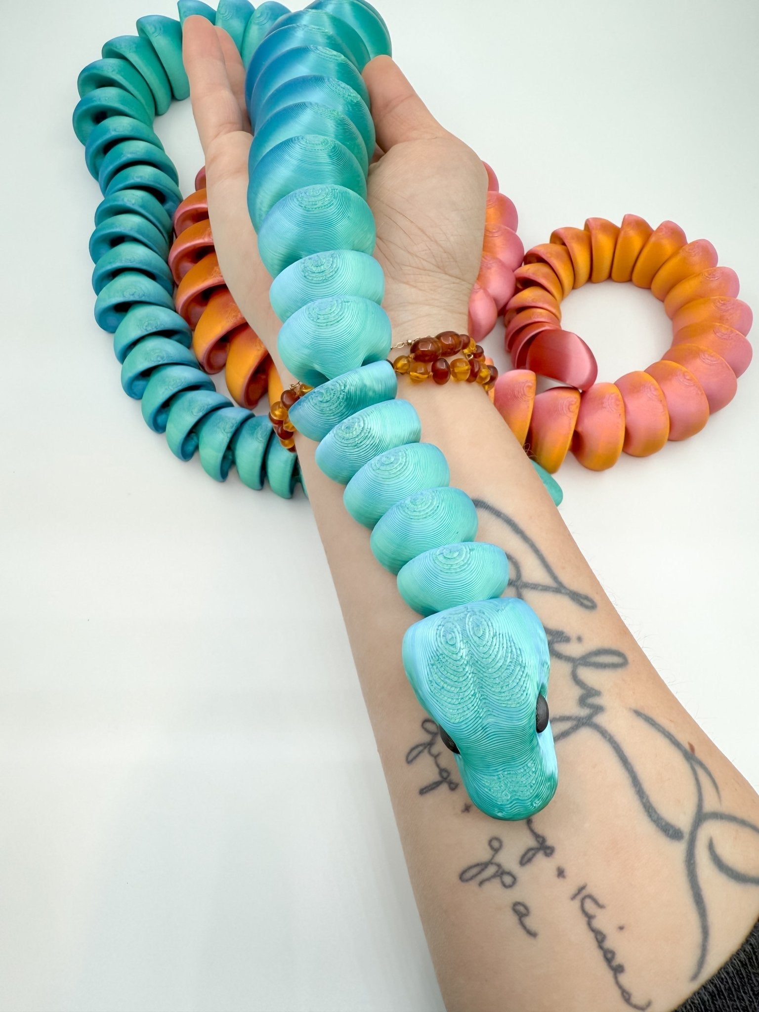 32" Articulated 3D Printed Snake – Fidget Toy, Flexible Sensory Gift