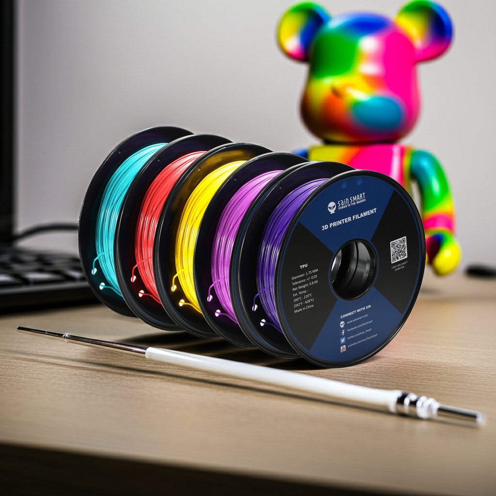 Neon Color TPU Filament Bundle Kit, Cyberpunk Color 1.75mm 0.8kg/1.76lb