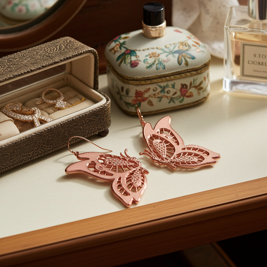 Butterfly Boho Earrings – Lightweight 3D Printed, Made in USA