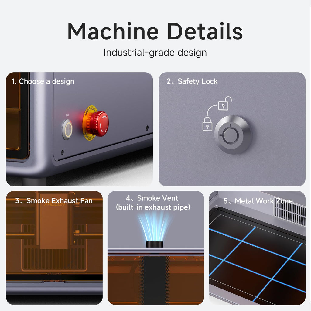 Creality Falcon A1 10W Laser Engraver, Enclosed Laser Cutter with Air Assist, HD Camera Positioning, Beginner-friendly, Class 1