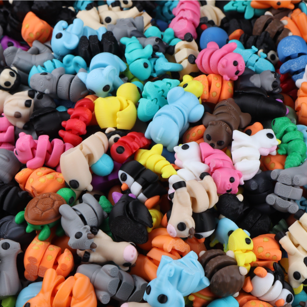3D Printed Cute Micro Animal Fidget Toy Bundle – Articulated Sensory Goodie Bag Gift