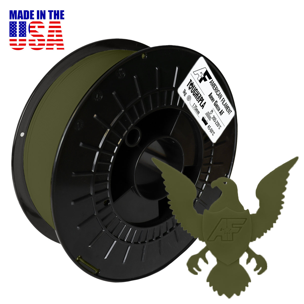 American Filament Tough Pro PLA+ | Army Green | 1 kg