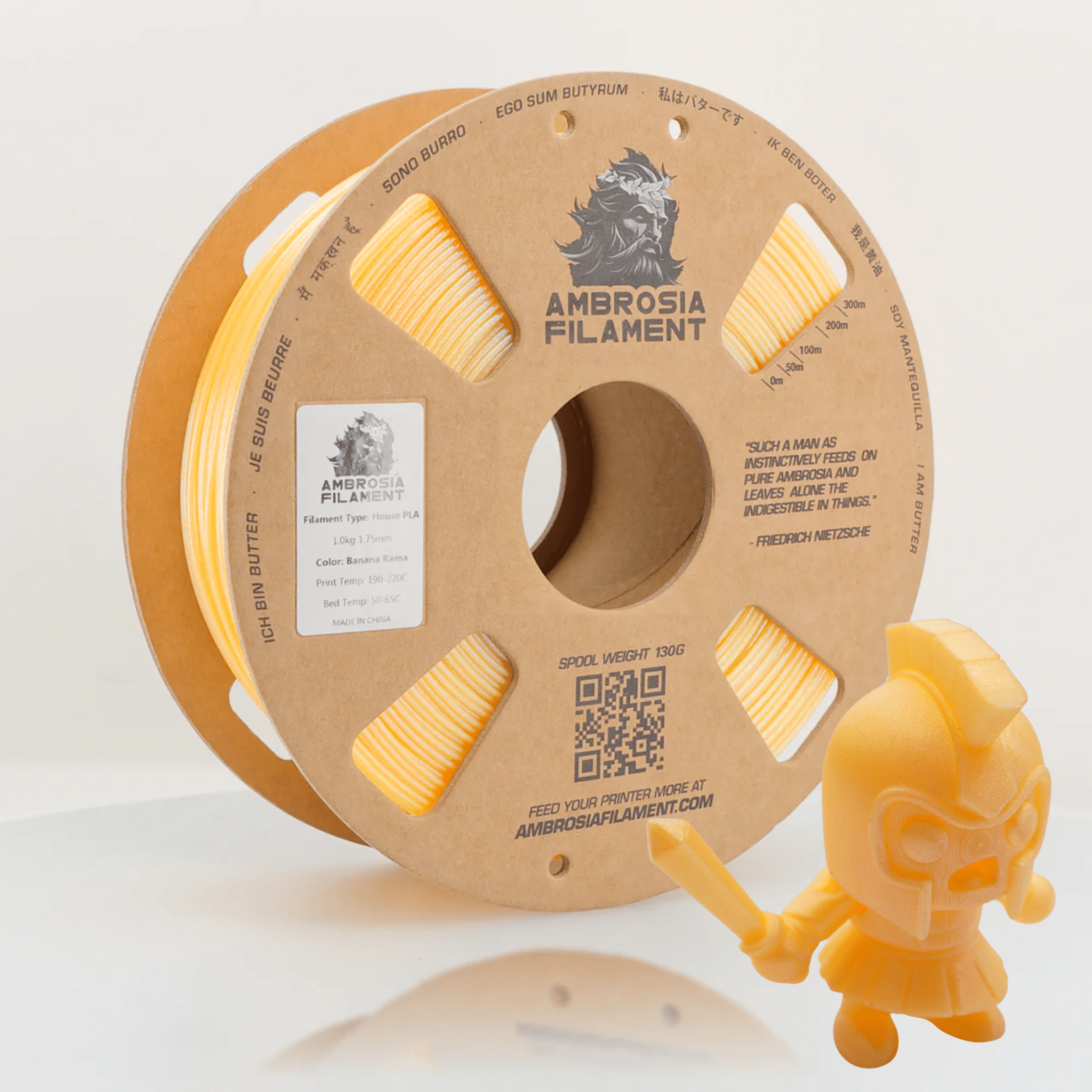 AMBROSIA Dolos Color Shifting PLA Filament of the Gods - 1KG Bambu AMS Friendly Cardboard Spools Premium 3D Printing Filament
