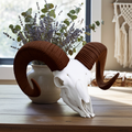 3D Printed Bighorn Sheep Skull Replica: Gothic Altar Decor